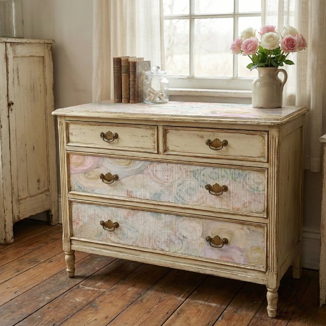 Vintage Roses Antique Linen and Lace Tissue Paper (Creator Uploaded)