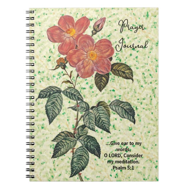 Vintage Roses Art Prayer Journal (Front)