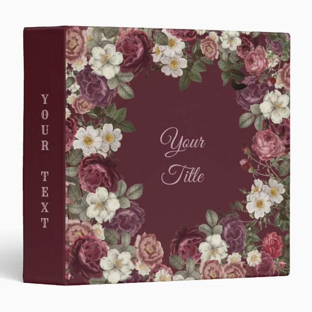 Vintage Roses Binder (Front/Spine)