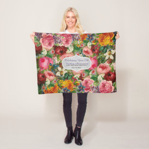 Vintage Roses Blanket Personalized - EDIT TEXT