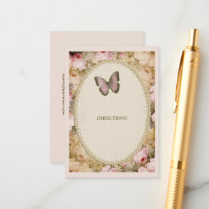 Vintage Roses Butterfly, Music Notes Enclosure