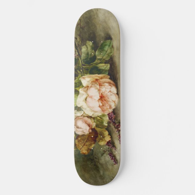 Vintage Roses by Margaretha Roosenboom Skateboard (Front)