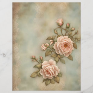 Vintage Roses double sided scrapbook paper