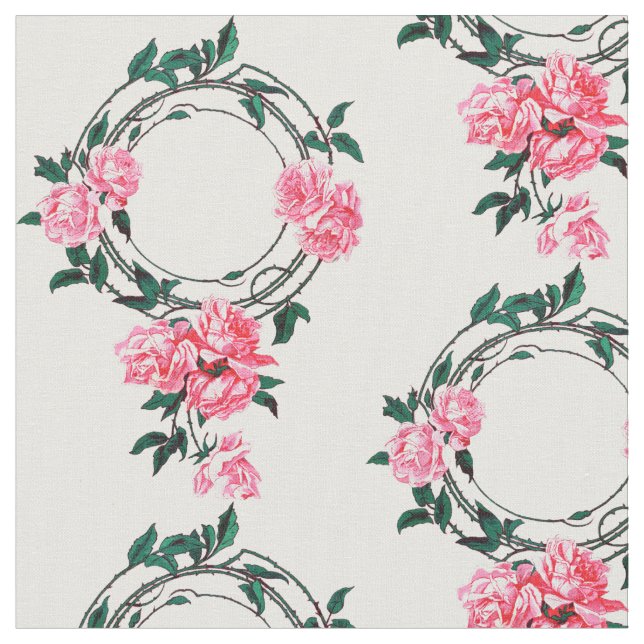 Vintage Roses Fabric (Close Up)