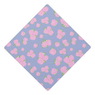 Vintage roses floral pattern graduation cap topper