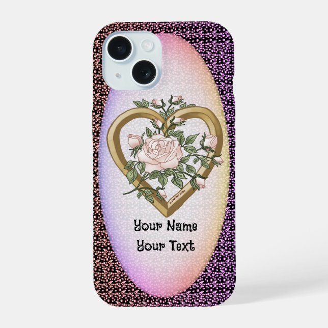 Vintage Roses Heart phone case (Back)