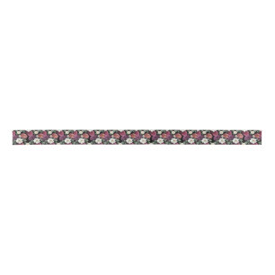 Vintage Roses Illustration Art Satin Ribbon