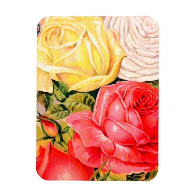 Vintage Roses Magnet (Vertical)