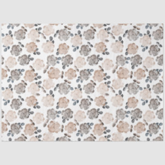 Vintage Roses Metallic Pattern Soft Gift Wrap Tissue Paper