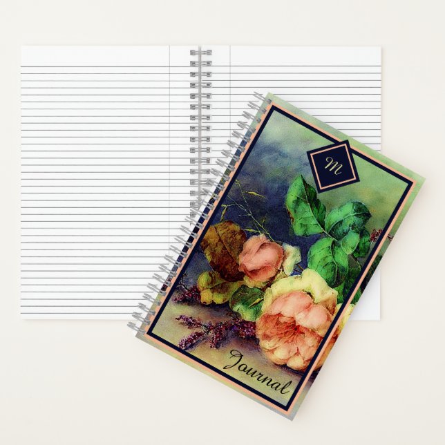 Vintage roses monogram journal (Inside)