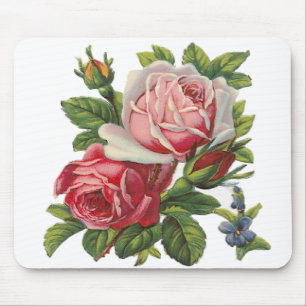 VINTAGE ROSES MOUSE PAD