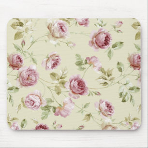 Vintage roses mouse pad