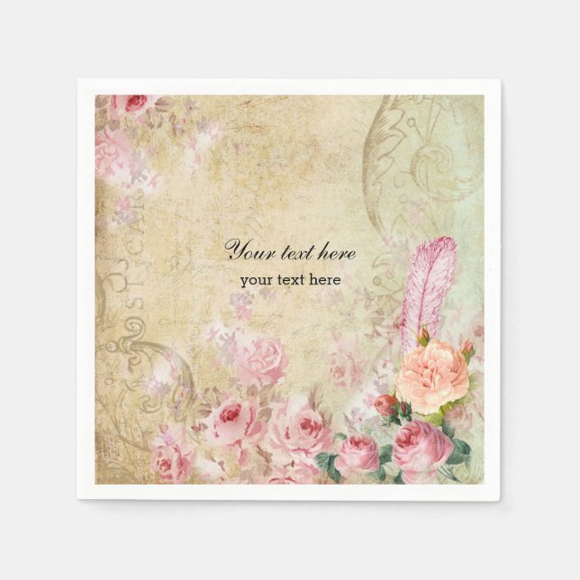 Vintage Roses Napkin (Front)
