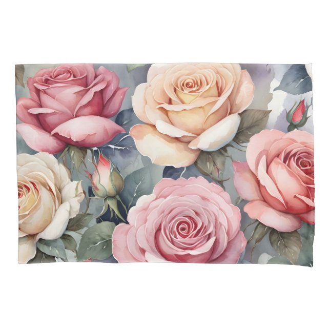 Vintage roses pillowcase (Front)