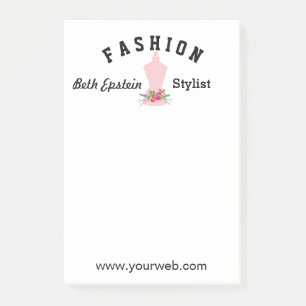 Vintage Roses Pink Fashion Retro Mannequin Post-it Notes