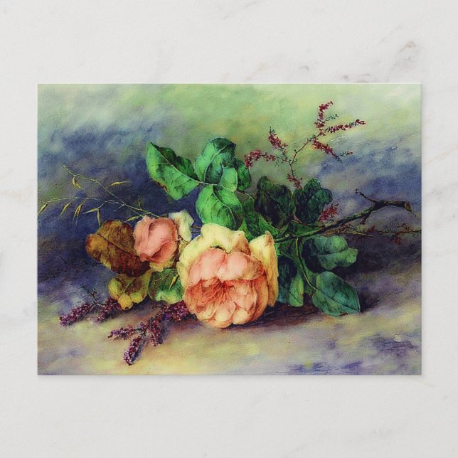 Vintage roses postcard (Front)