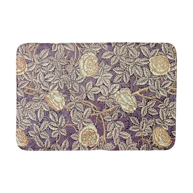 Vintage Roses Pretty Pattern Bath Mat (Front)