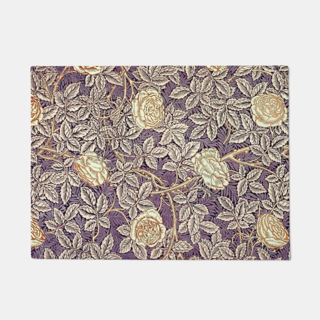 Vintage Roses Pretty Pattern Doormat (Front)