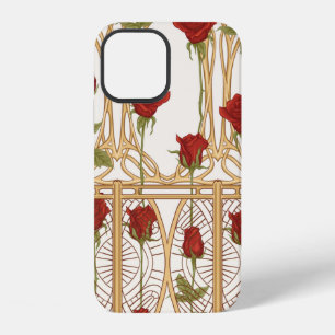 Vintage roses seamless pattern, background in art  iPhone 12 case