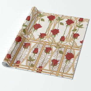 Vintage roses seamless pattern, background in art wrapping paper