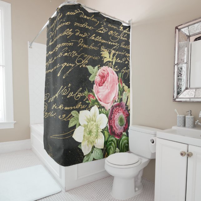 Vintage Roses Shabby Chic with Golden Script  (In Situ)