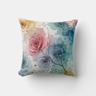 Vintage Roses Throw Pillow
