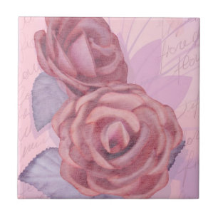 Vintage roses, tile
