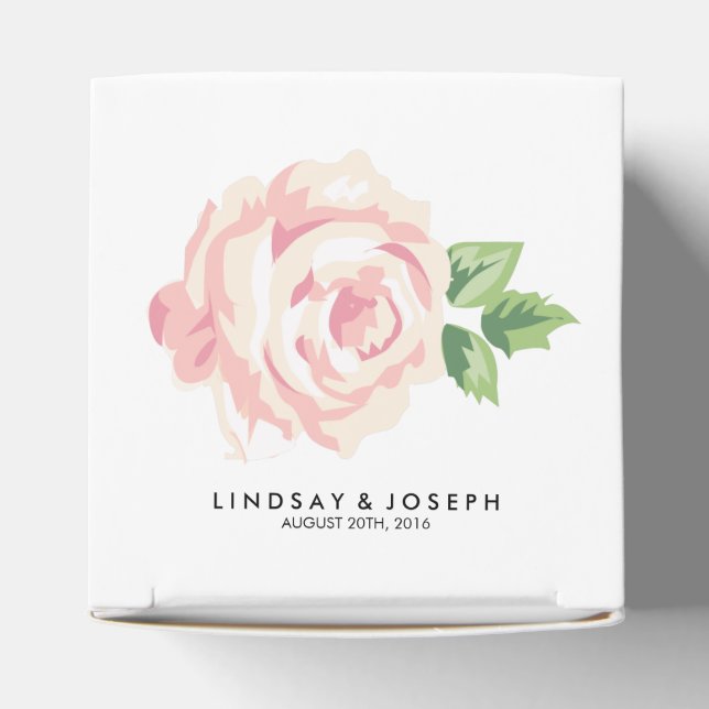 Vintage Roses Wedding Favor Box (Top)