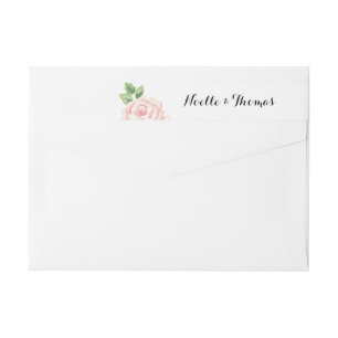 Vintage Roses Wedding Wrap Around Label