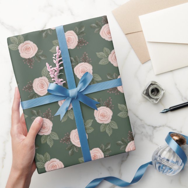 Vintage Rosewood Wrapping Paper (Gifting)