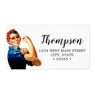 Vintage Rosie le Étiquette de retour de Riveter