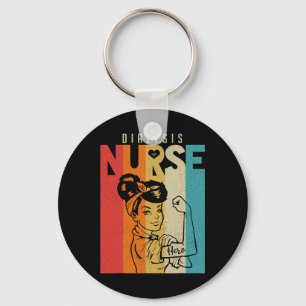 Vintage Rosie The Riveter Dialysis Nurse Keychain