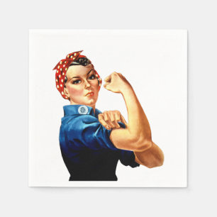 Vintage Rosie the Riveter Napkin