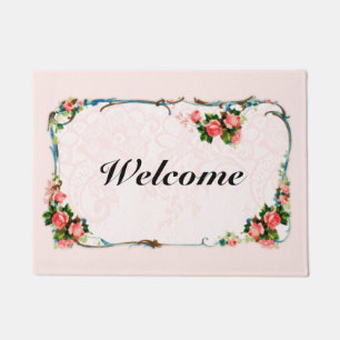 Vintage Rosy Pink Welcome Mat
