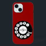 Vintage Rotary Dial (red) iPhone 15 Case<br><div class="desc">Fun, custom designed case for your phone!</div>