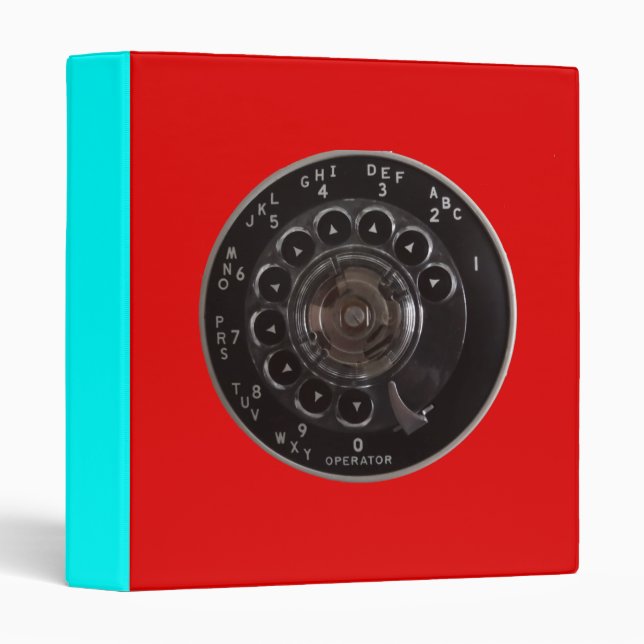 Vintage Rotary Phone Dial Binder (Front/Spine)