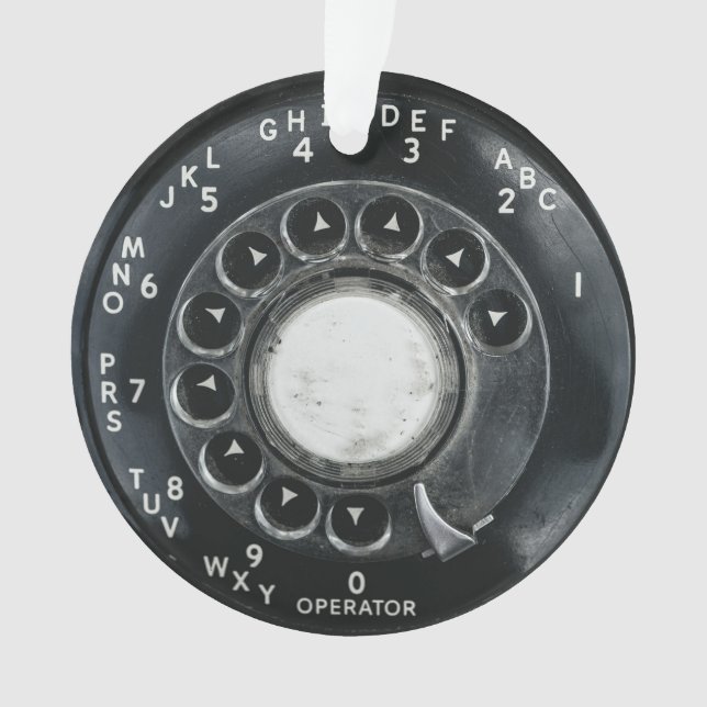 Vintage Rotary Phone Ornament (Front)