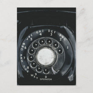 Vintage Rotary Phone Postcard