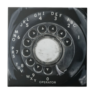 Vintage Rotary Phone Tile