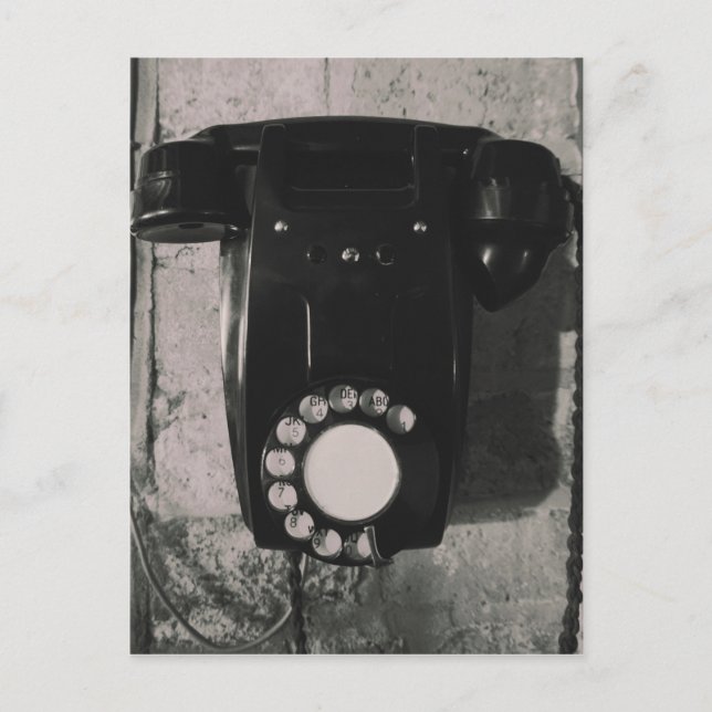 Vintage Rotary Telephone photographic print. Postcard (Front)