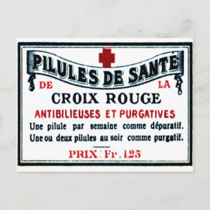 Vintage Rouge Label Postcard