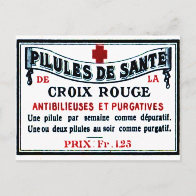 Vintage Rouge Label Postcard (Front)