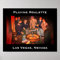 Vintage Roulette Scene, Las Vegas, Nevada