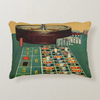 Vintage Roulette Table Casino Game, Gambling Chips