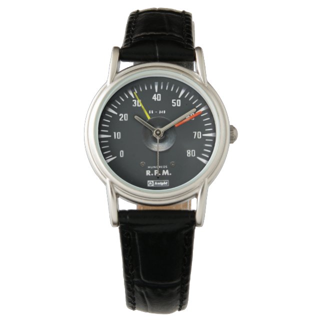 Vintage Round Analogue Auto Tachometer Watch (Front)