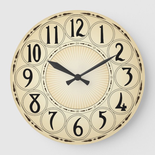 Vintage round wall clock (Front)