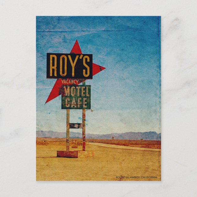 Vintage Route 66 America roadside travel Invitation Postcard (Front)