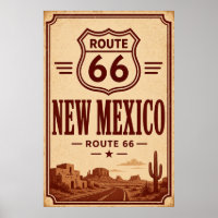 Vintage Route 66 New Mexico Road Trip Art