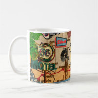 Vintage Route 66, nostalgic poster.
