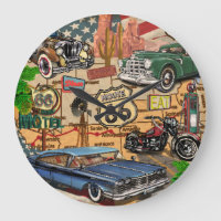 Vintage Route 66, nostalgic poster.